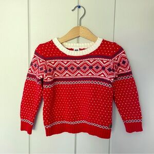 Janie and Jack Fair Isle Crew Neck Sweater